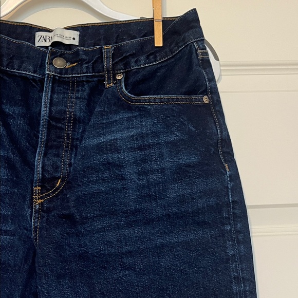 Zara Dark Blue Flare Jeans - Picture 3 of 7
